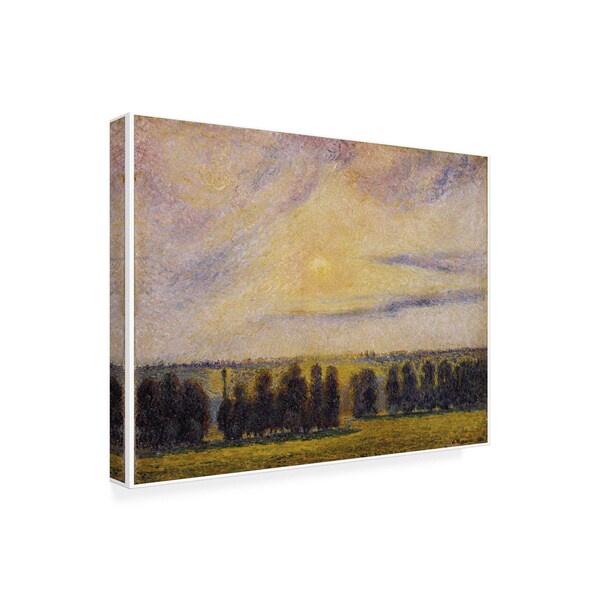 Pissarro 'Sunset At Eragny' Canvas Art,14x19